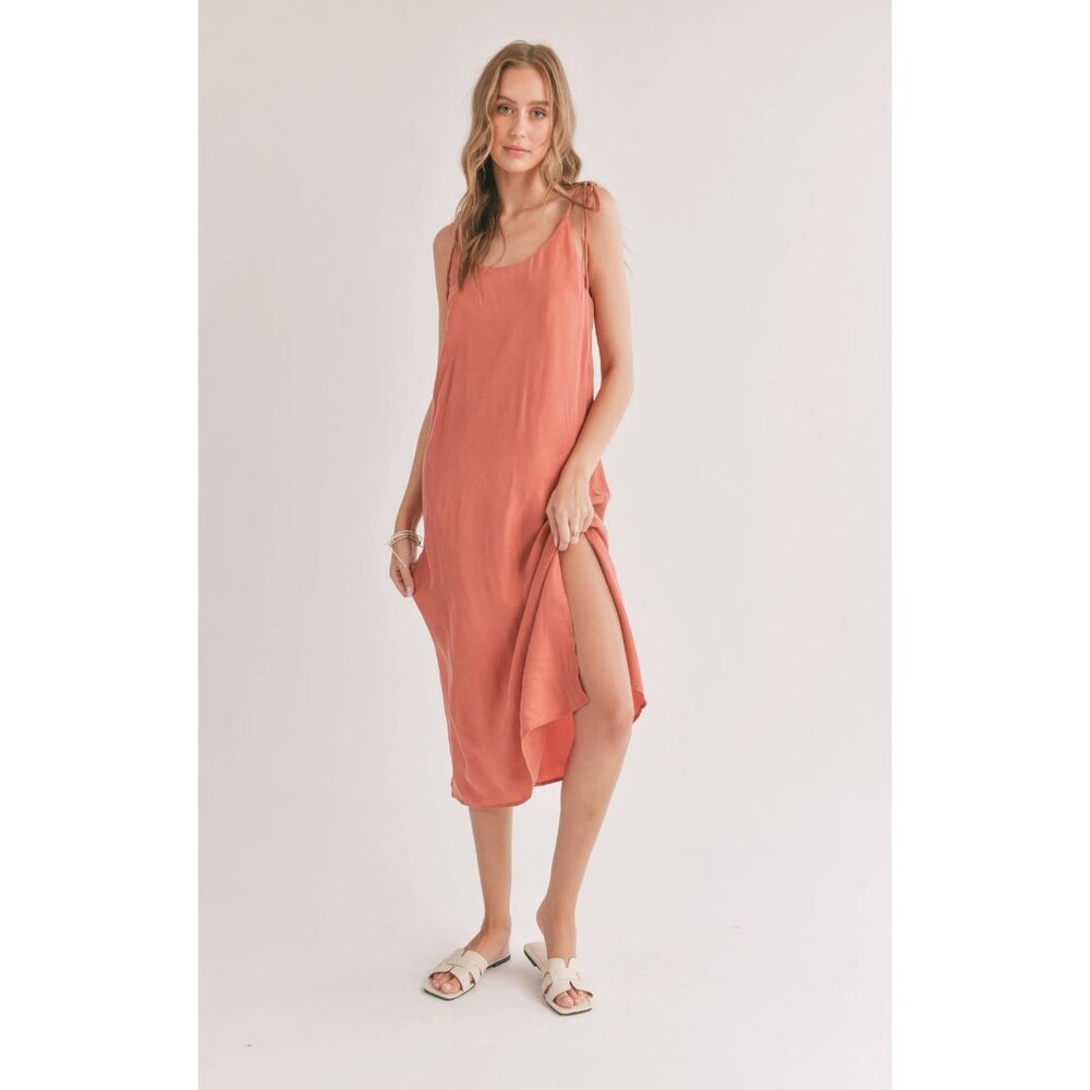 Dunes Midi Dress with Tie Straps